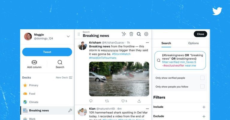 Le « nouveau » Tweetdeck de Twitter vit derrière un paywall vérifié