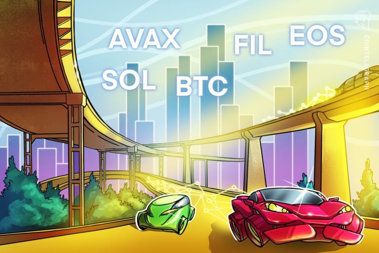 Le prix du bitcoin se renforce alors que SOL, AVAX, FIL et EOS se préparent pour une évasion