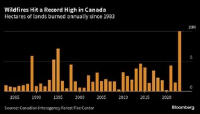 Record de feux de forêt au Canada