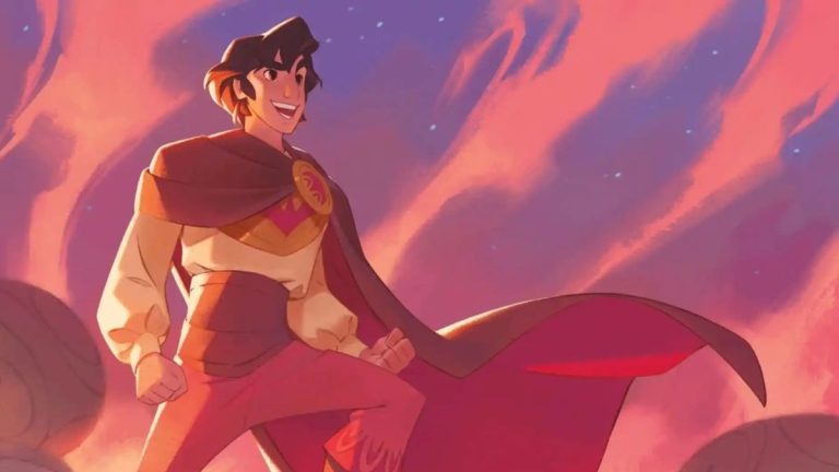 Aladdin from keyart for Disney Lorcana.