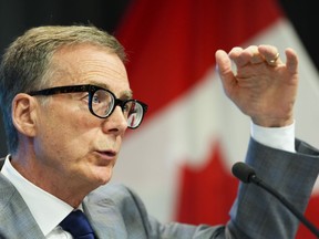 Le gouverneur de la Banque du Canada, Tiff Macklem, tient une conférence de presse à Ottawa le mercredi 12 juillet 2023.