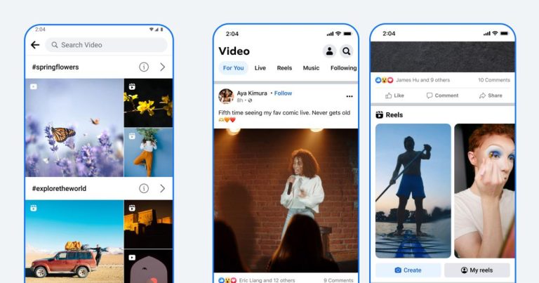 L’onglet vidéo repensé de Facebook met l’accent sur les bobines et les recommandations