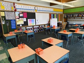 Une salle de classe de 2e année à Scarborough, en Ontario.