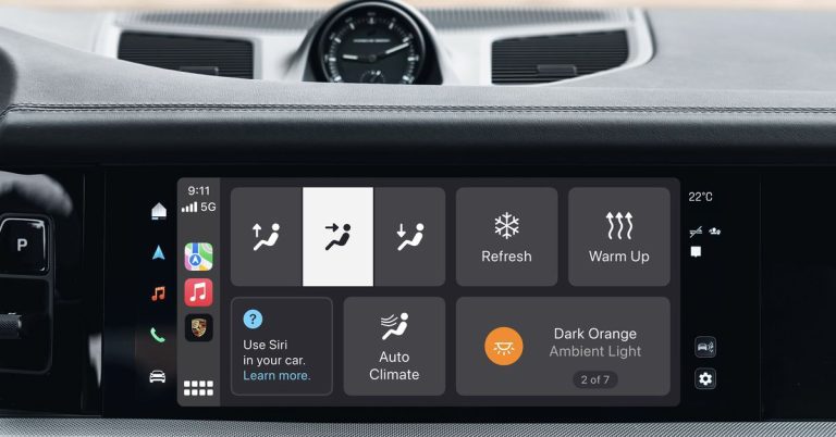 Porsche étend la connectivité Apple CarPlay qui inclut les commandes de climatisation