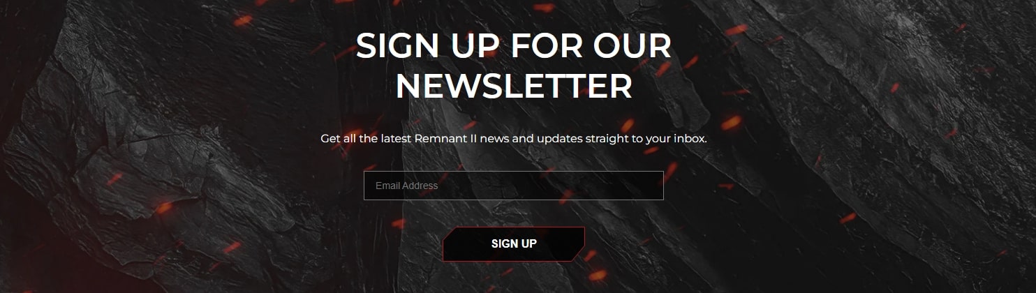 Inscription à la newsletter de Remnant 2