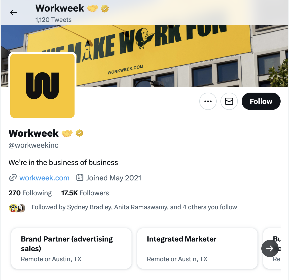 Une image illustrant la nouvelle fonctionnalité de publication d'offres d'emploi de Twitter