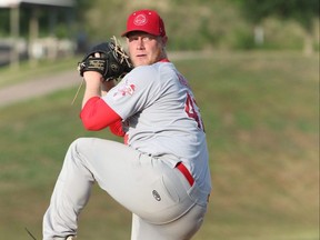 Le lanceur partant des Goldeyes de Winnipeg Marc-André Habeck