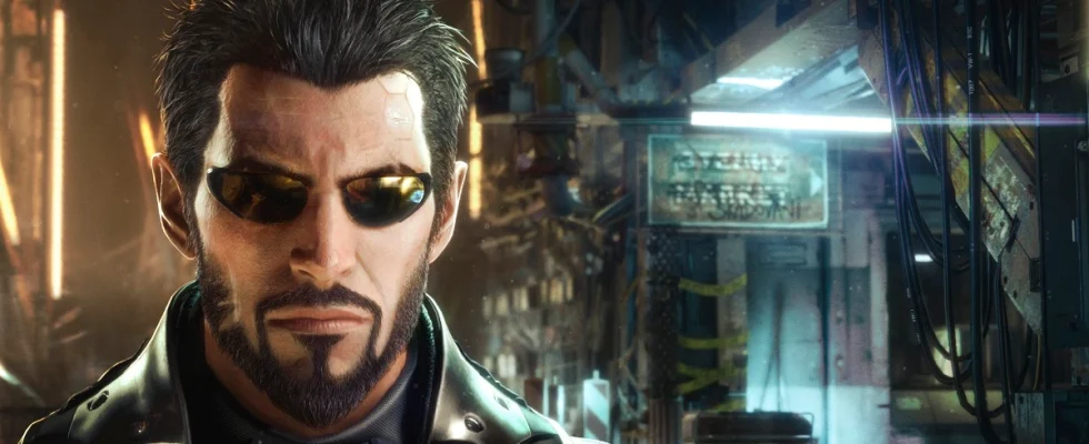 Deus Ex: a close-up of Adam Jensen.