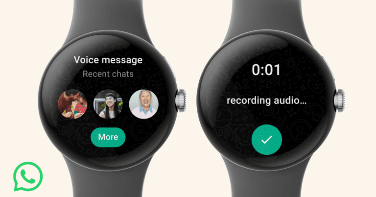 WhatsApp se déploie sur les montres connectées Wear OS