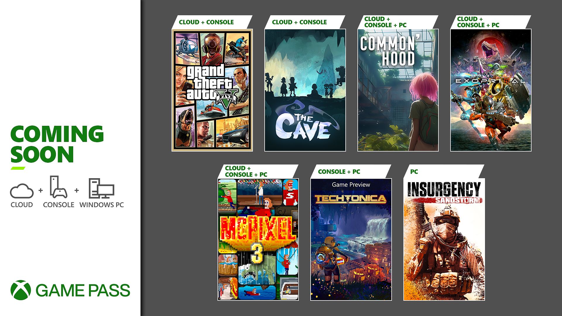 Xbox Game Pass ajoute Grand Theft Auto V, Exoprimal, Techtonica et plus début juillet    
