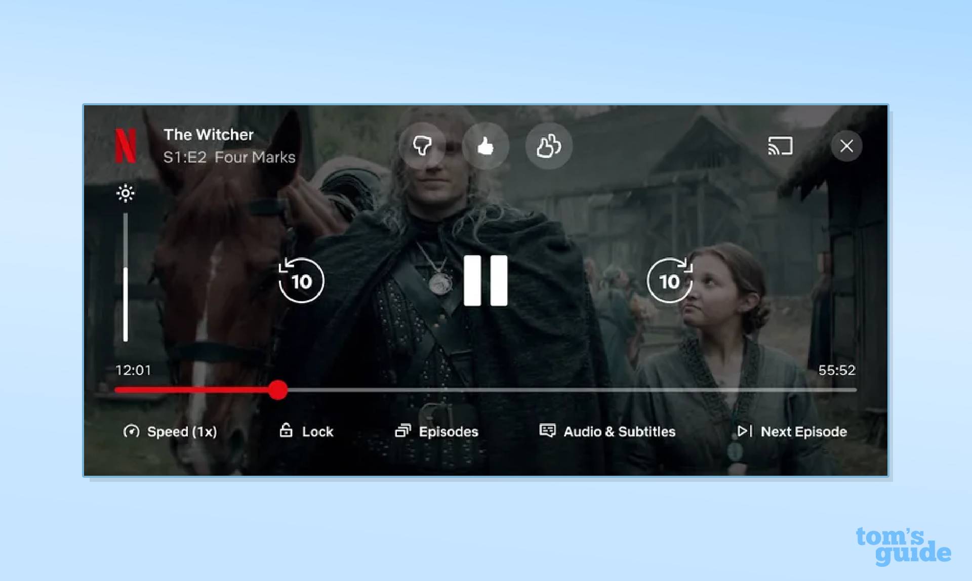 Une capture d'écran de l'application mobile Netflix affichant la nouvelle fonctionnalité d'évaluation