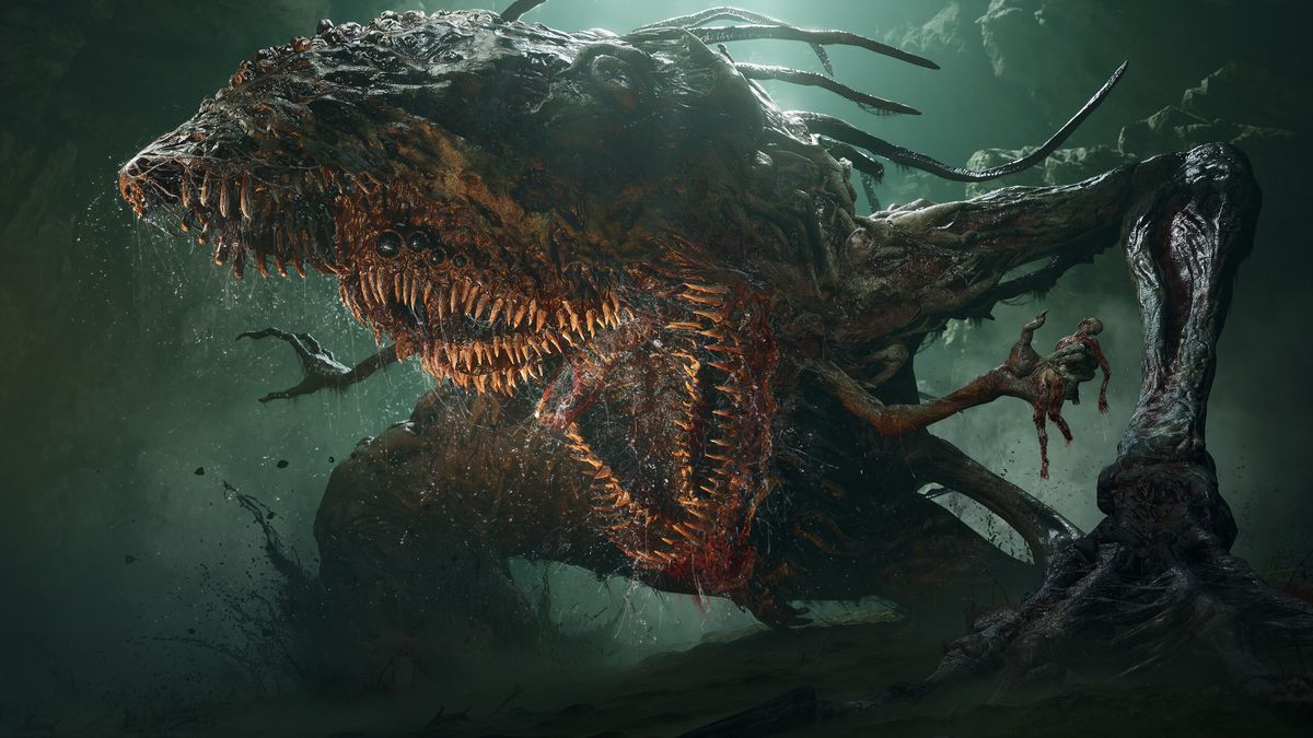 Un monstre énorme, hideux, noueux et charnu avec beaucoup de dents dans Lords of the Fallen