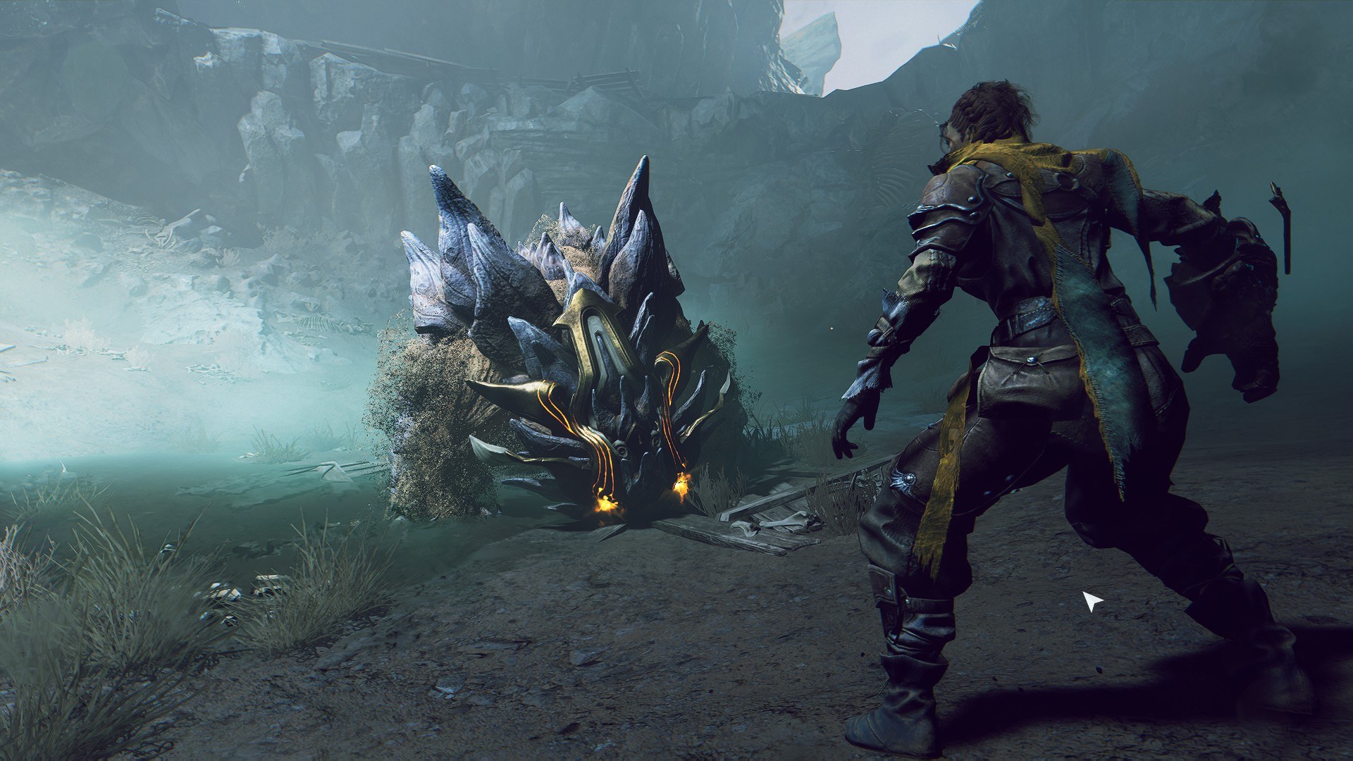 Le Gauntlet Bearer combat un Wraith dans Atlas Fallen