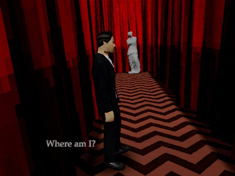 Une capture d'écran de Dale Cooper dans la Black Lodge de Twin Peaks : Into The Night.