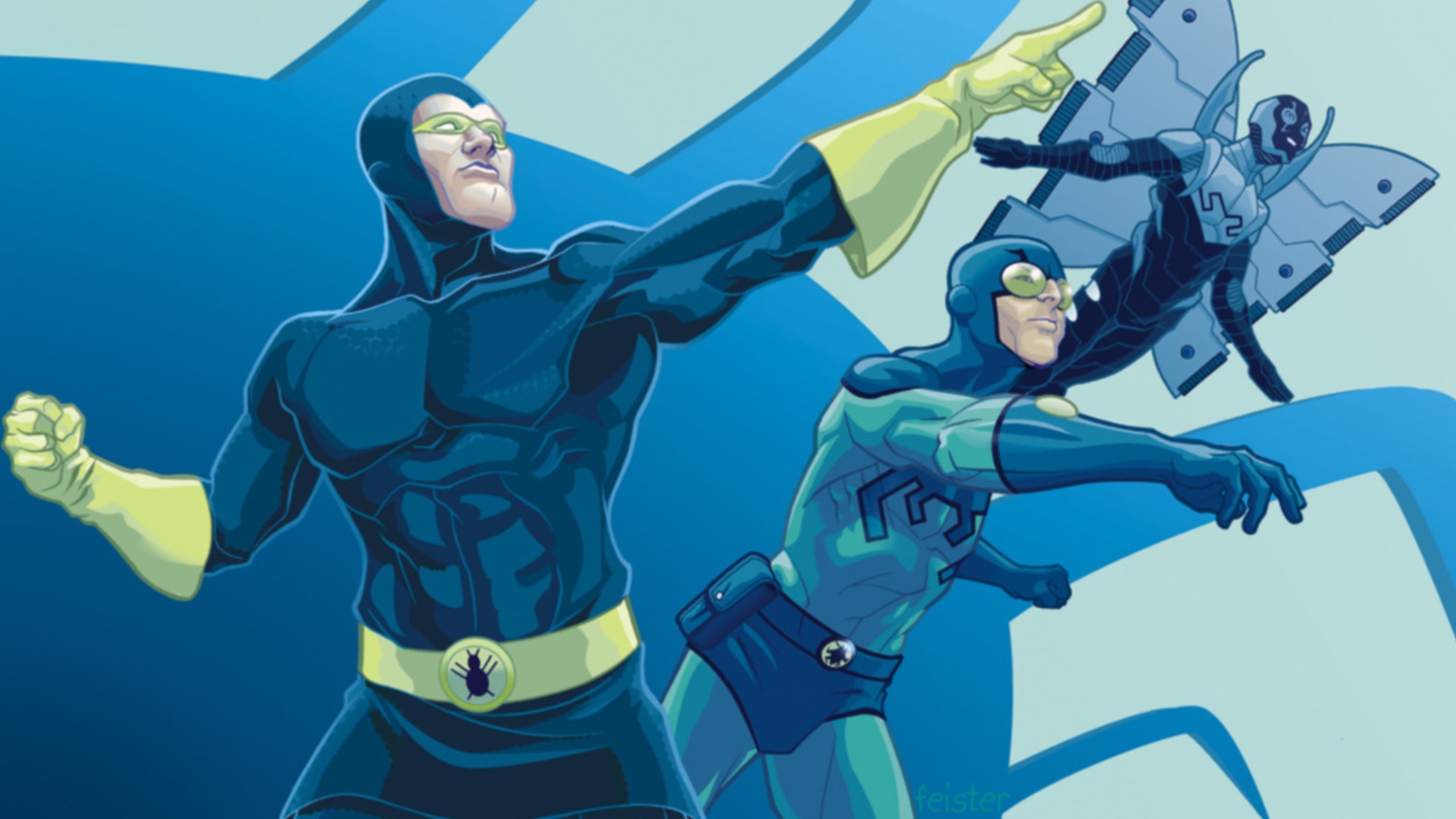 Blue Beetle Companion art par Tom Feister