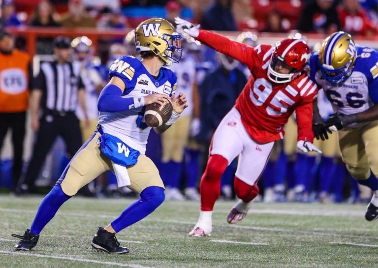 Le choix six de Houston fait la différence alors que les Blue Bombers devancent les Stampeders