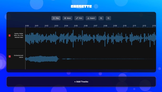 Interface Cassette AI pour le mixage des pistes