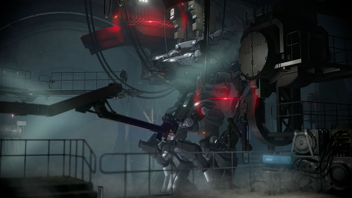 Une capture d'écran de la climatisation du 621 dans le garage Armored Core 6