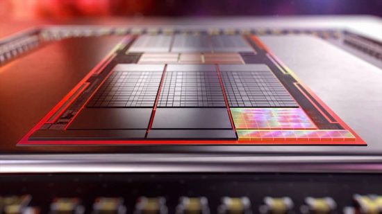 Spéculation sur la date de sortie de l'AMD Radeon RX 7700 XT : les circuits matériels AMD apparaissent avec une teinte violette.