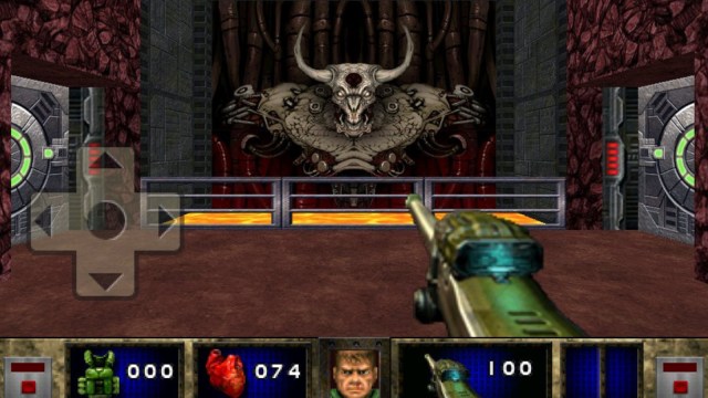 Une bataille de boss dans DOOM RPG