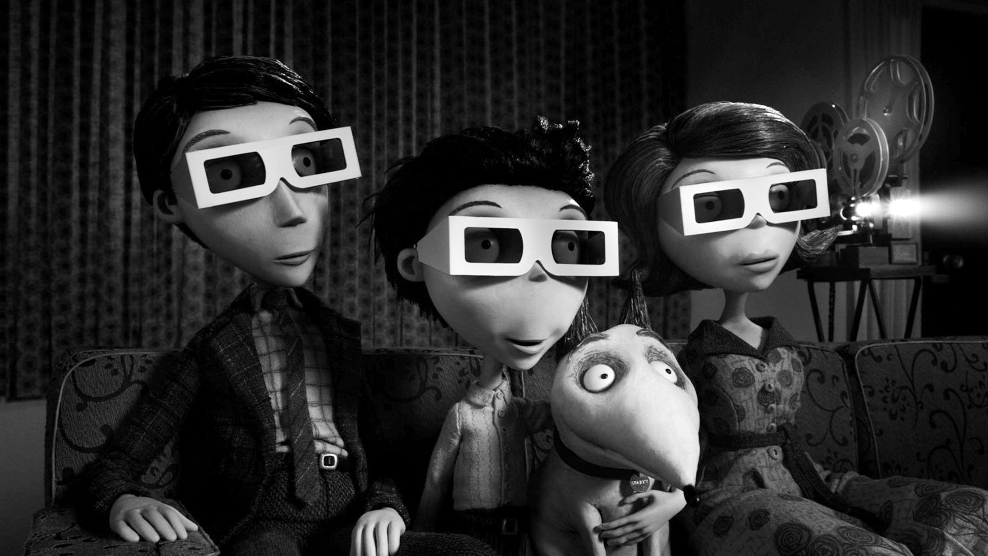 La famille Frankenstein et son chien à Frankenweenie