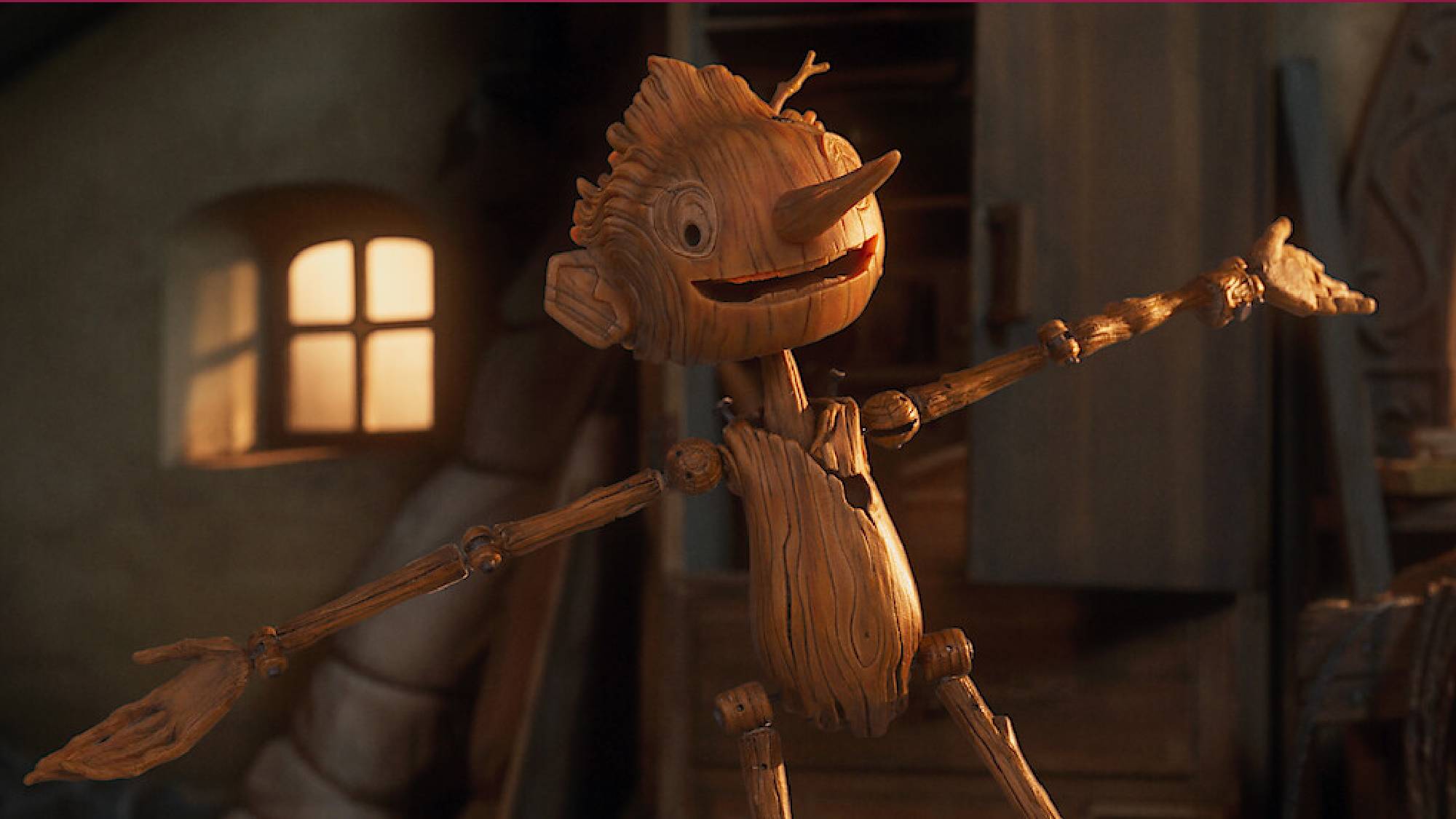 Une image fixe de Pinocchio de Guillermo del Toro sur Netflix