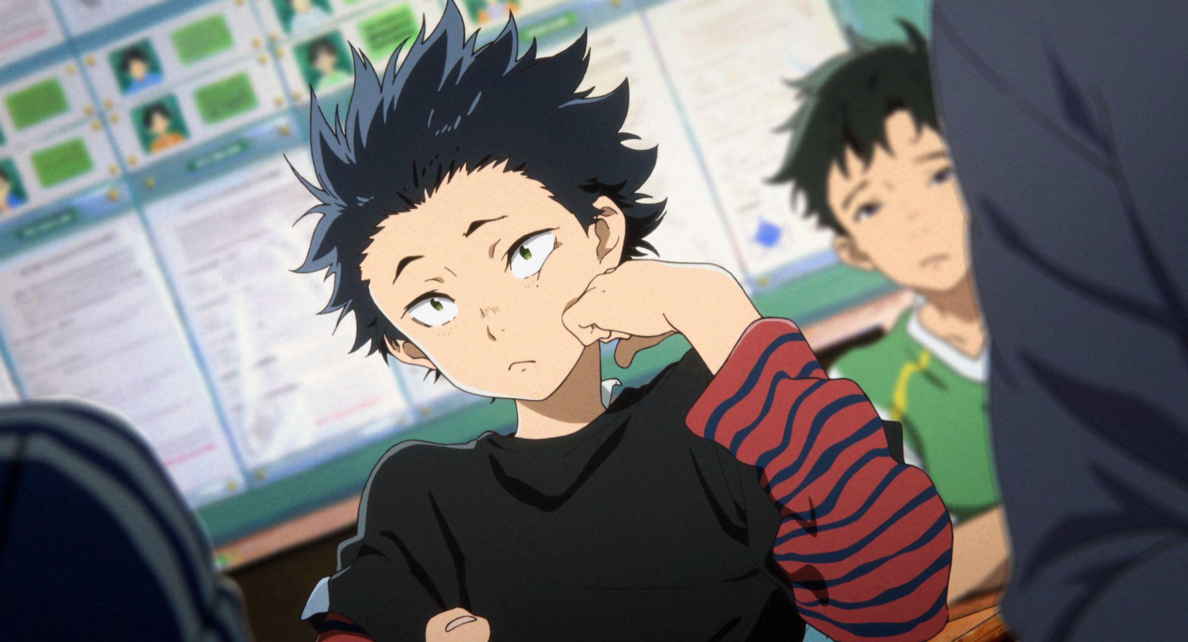 Shoya Ishida est assise dans une salle de classe dans A Silent Voice