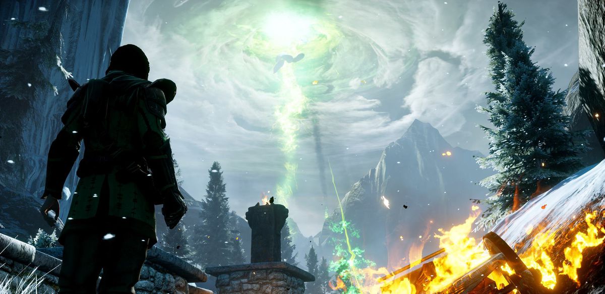 Dragon Age : Inquisition - tempête verte dans le ciel