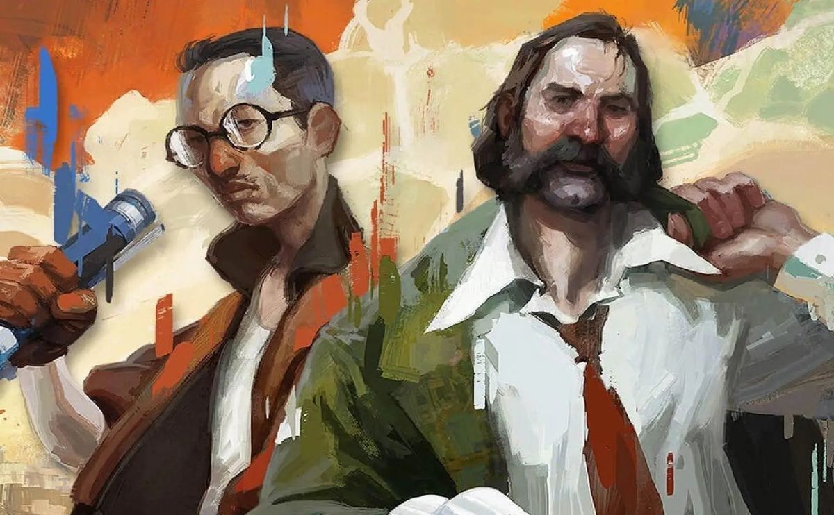 Harrier Du Bois et Kim Kitsuragi se tiennent côte à côte dans les illustrations clés de Disco Elysium