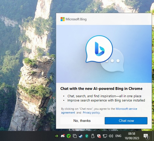 Un lecteur Ars nous a envoyé une version légèrement différente de la même notification fonctionnant sur un PC Windows 10. 