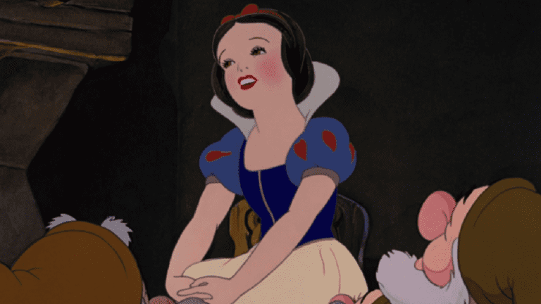 Snow White in Snow White and the Seven Dwarves.