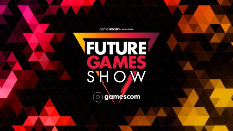 Future Games Show at Gamescom logo with geometric pattern