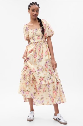 Robe maxi Gap x LoveShackFancy à manches bouffantes et à fleurs, 178 $.