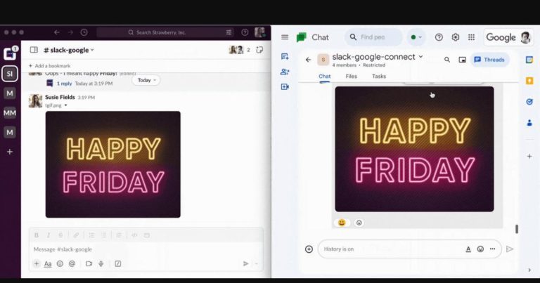 Google Chat fonctionne désormais bien avec Slack et Microsoft Teams