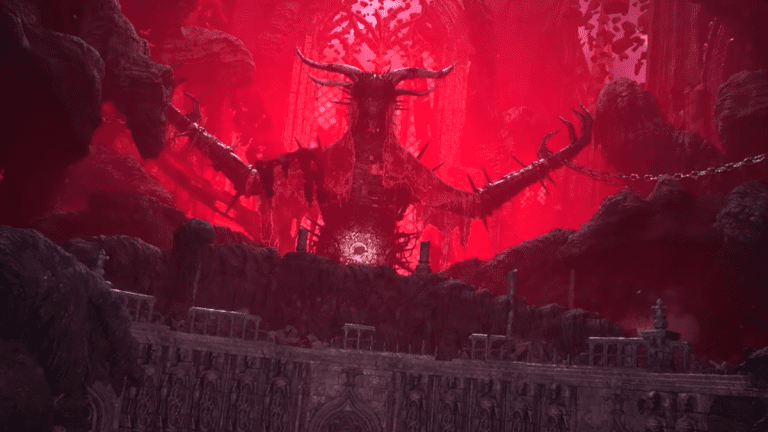 A demonic temple from Lords of the Fallen.