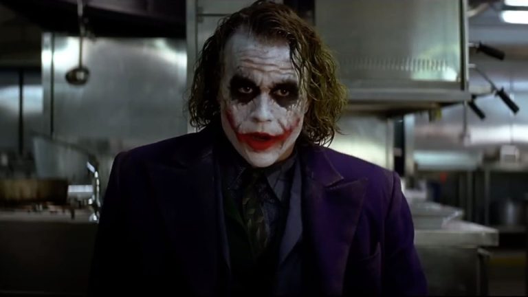 Heath Ledger as The Joker in The Dark Knight