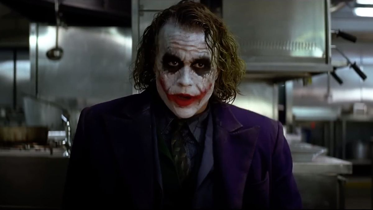 Heath Ledger as The Joker in The Dark Knight