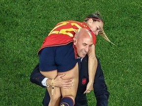 Cette photo prise le 20 août 2023 montre le président de la Fédération royale espagnole de football, Luis Rubiales.