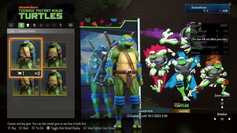 Les costumes Street Fighter 6 x TMNT Collab sont trop chers