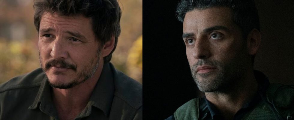 Pedro Pascal in The Last of Us and Oscar Isaac in Triple Frontier