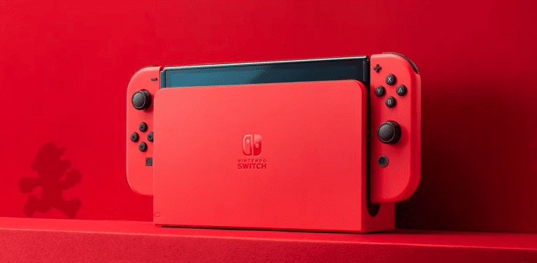 Annonce de la nouvelle Nintendo Switch OLED sur le thème de Mario
