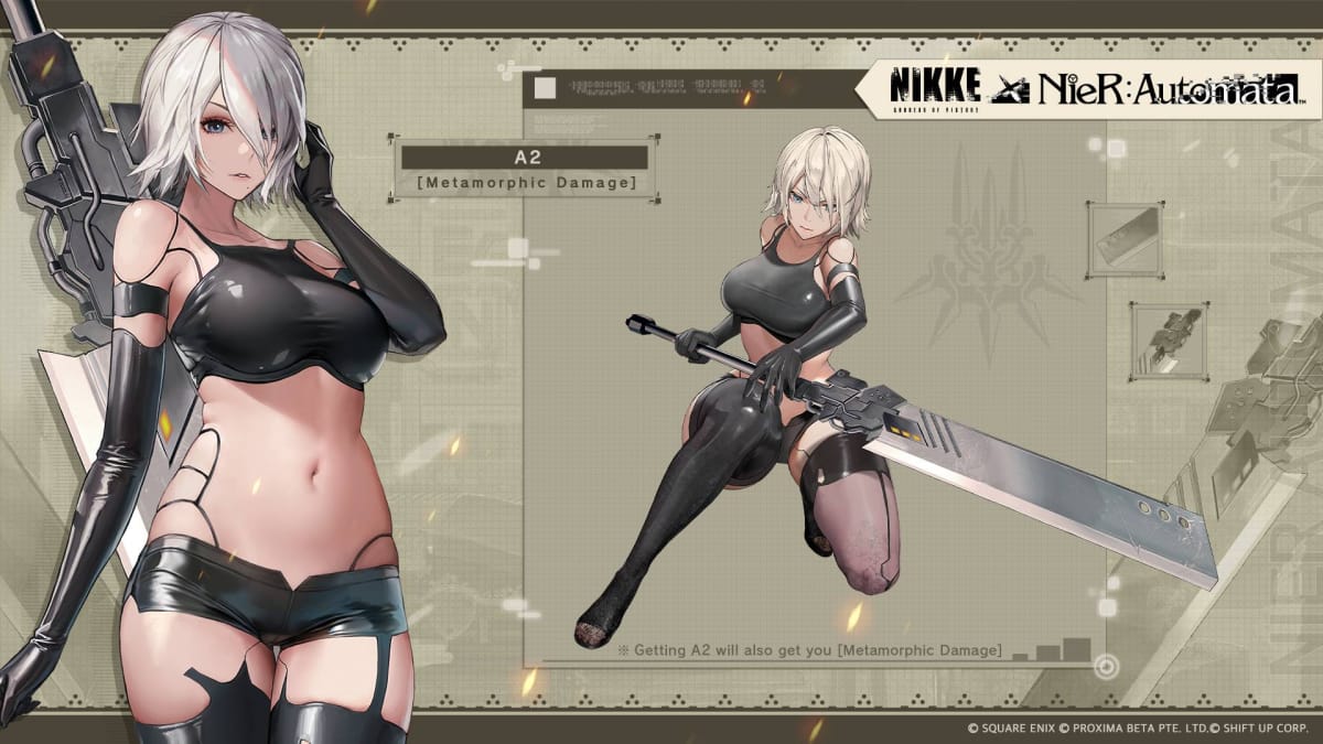 Costume NieR Automata A2 dans Déesse de la Victoire Nikke