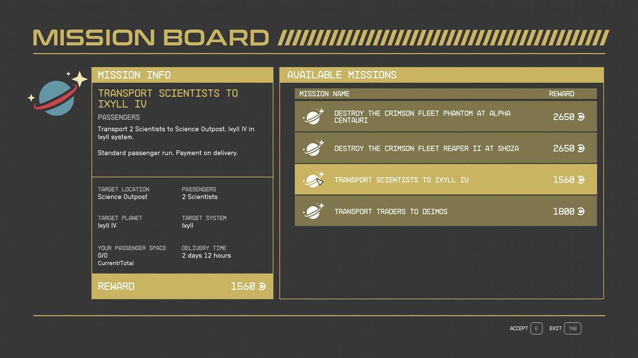 Nous avons évité de faire les missions de transport.