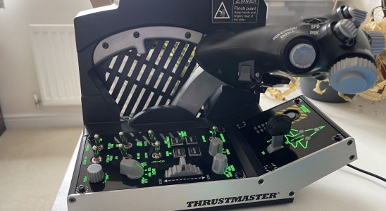 Thrustmaster Viper TQS on a desk