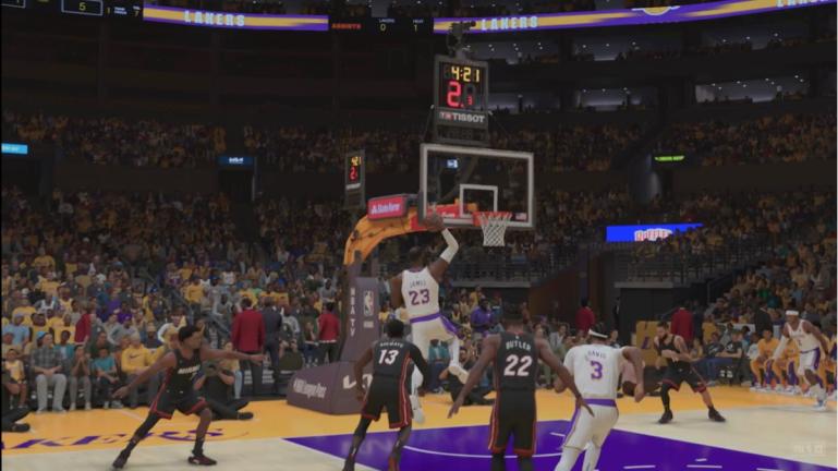 nba 2k24 lebron james dunk les lakers de los angeles