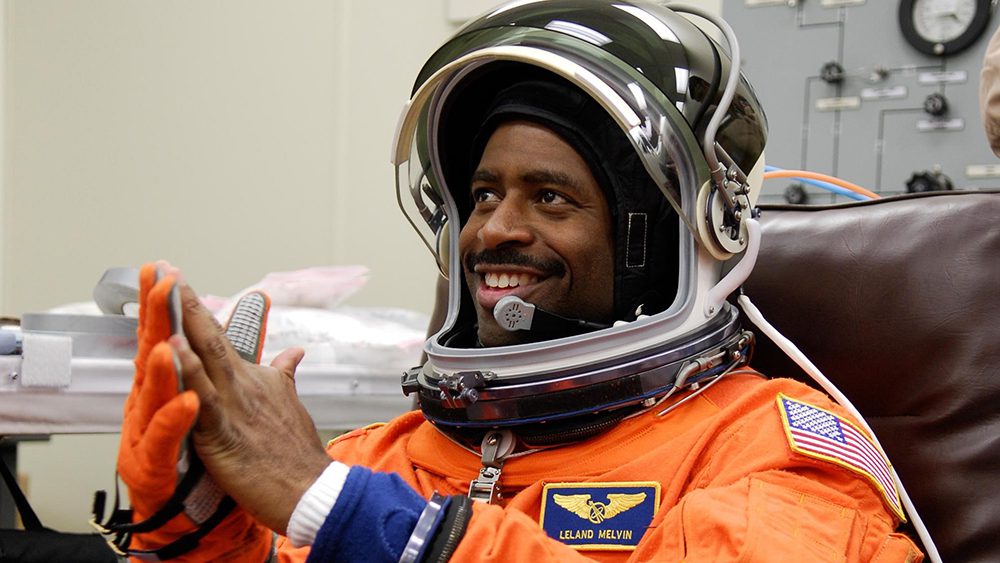 STS-122 Mission Specialist Leland Melvin tests his gloves for a final fitting before space shuttle Atlantis' launch. Atlantis will carry the Columbus Lab, Europe’s largest contribution to the construction of the International Space Station. It will support scientific and technological research in a microgravity environment. Columbus, a program of ESA, is a multifunctional, pressurized laboratory that will be permanently attached to Node 2 of the space station to carry out experiments in materials science, fluid physics and biosciences, as well as to perform a number of technological applications. (Photo credit: NASA/Kim Shiflett)