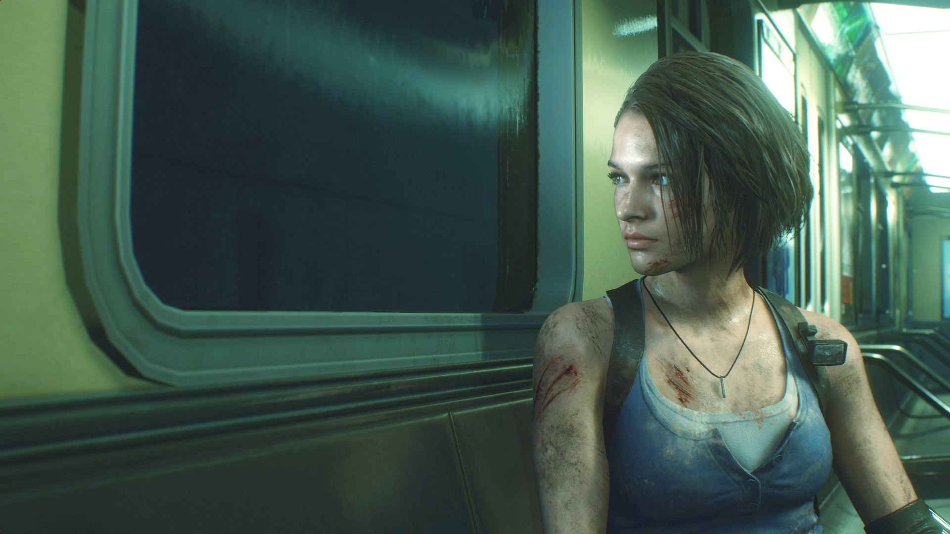 Resident Evil 3 Remake est bon : Jill Valentine dans un wagon de métro du jeu d'horreur de survie de Capcom Resident Evil 3 Remake