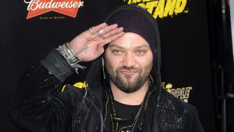 HOLLYWOOD, CA - JANUARY 14: TV personality Bam Margera arrives for The Los Angeles Premiere of "The Last Stand" held at Grauman