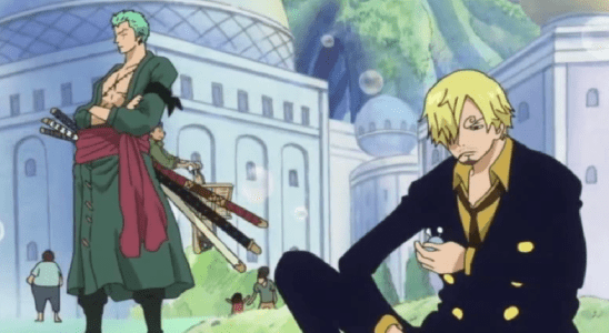 Zoro and Sanji in One Piece.