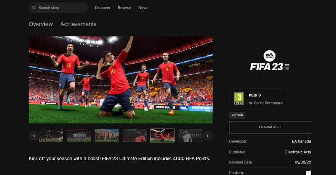 Recherche épique FIFA